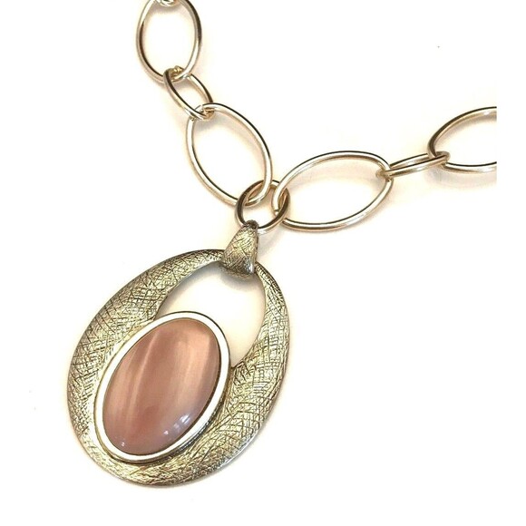 New Boutique Statement Necklace Iridescent Cabochon Premier Urban Chic 8R - Picture 5 of 11